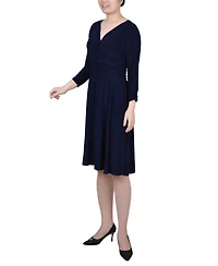 Ny Collection Women's Ruched A-line Dress