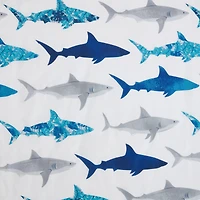 Kate Aurora Kate Aurora Complete 5 Piece Juvi Sharks Themed Fabric Shower Curtain Bathroom Set