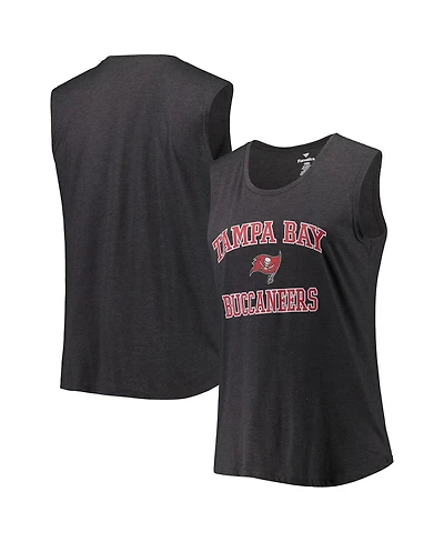 Women's Fanatics Heather Charcoal Tampa Bay Buccaneers Plus Size Tank Top