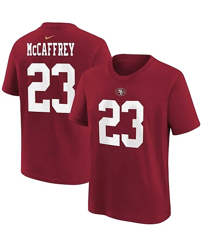 Little Boys and Girls Nike Christian McCaffrey Scarlet San Francisco 49ers Player Name Number T-shirt