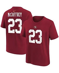 Little Boys and Girls Nike Christian McCaffrey Scarlet San Francisco 49ers Player Name Number T-shirt