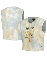 Women's The Wild Collective White New York Mets Washed Muscle Tank Top
