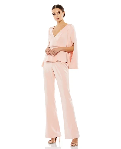 Mac Duggal Women's Ieena Long Sleeve Pant Suit