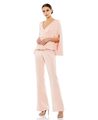 Mac Duggal Women's Ieena Long Sleeve Pant Suit