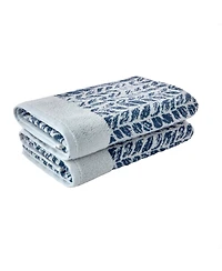 Skl Home Distressed Leaves Turkish Cotton Bath Towel, 54" x 28"