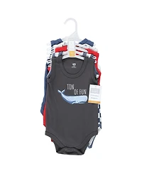 Hudson Baby Boys Cotton Tank-Style Bodysuits