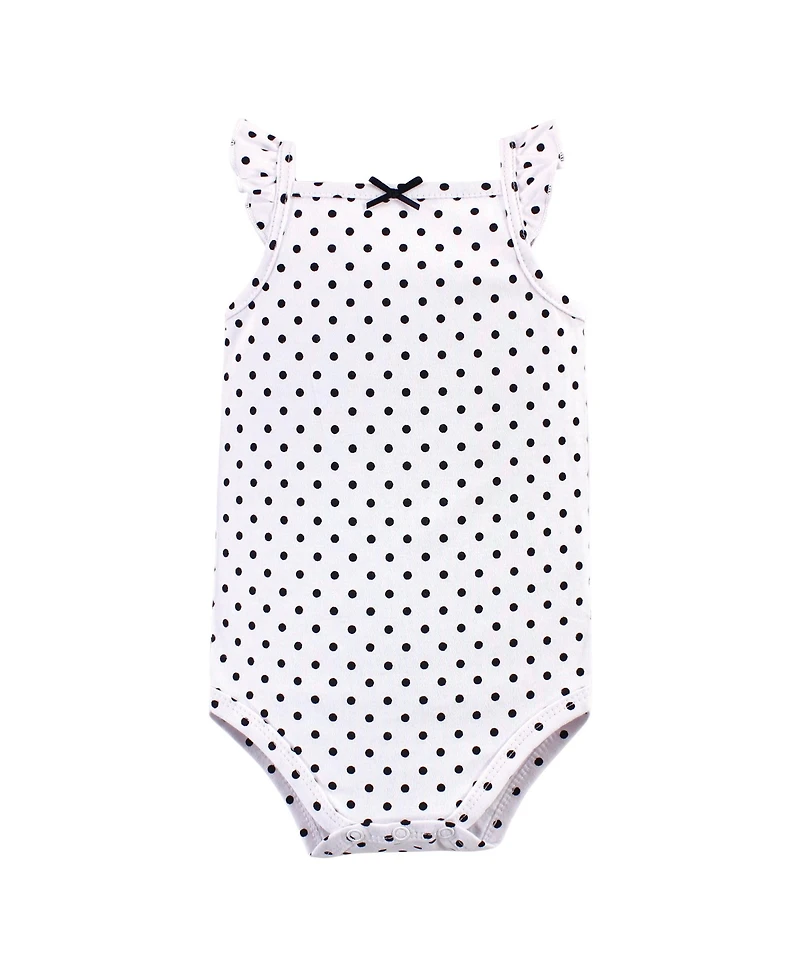 Hudson Baby Girls Soft Cotton Sleeveless Onesies