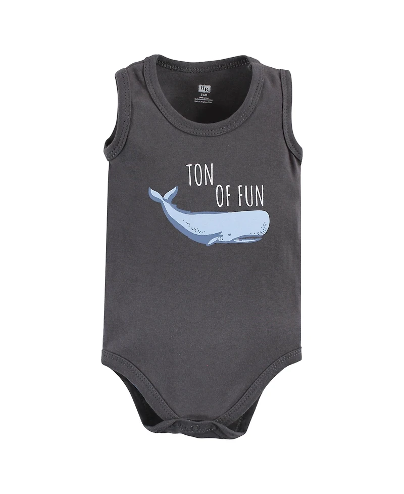 Hudson Baby Boys Cotton Tank-Style Bodysuits