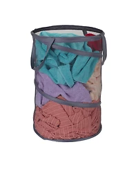 Household Essentials Pop-Up Mesh Laundry Hamper, Charcoal