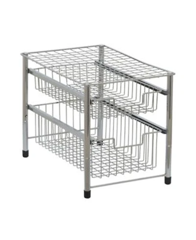 Household Essentials Two Basket Sliding Cabinet Organizer