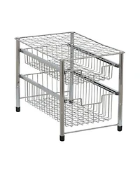 Household Essentials Two Basket Sliding Cabinet Organizer