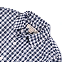 Hope & Henry Baby Boys Organic Long Sleeve Stretch Poplin Roll-Up Button Down Shirt