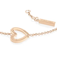 Calvin Klein Women's Carnation Gold-Tone Stainless Steel Heart Bracelet