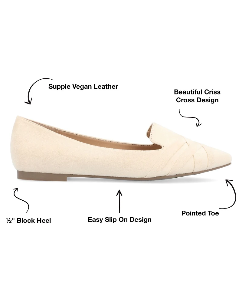 Journee Collection Women's Mindee Pointed Toe Flats
