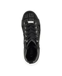 Guess Women's Mannen Knit Hi-Top Lace-Up Fashion Sneakers