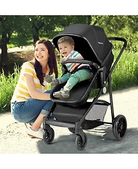 Costway Baby 2 1 Foldable Stroller Travel Newborn