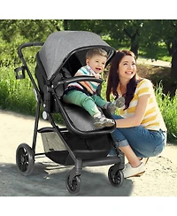 Costway Baby 2 In 1 Foldable Stroller Travel Newborn