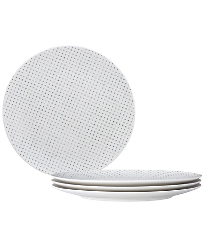 Noritake Hammock Dots Coupe Dinner Plates, Set of 4