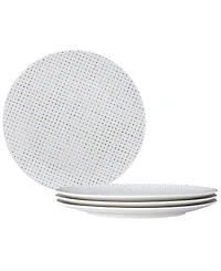 Noritake Hammock Dots Coupe Dinner Plates, Set of 4
