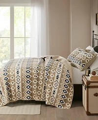 Woolrich Montana Printed Cotton Oversized 3 Piece Quilt Mini Set, King/California King