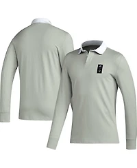 Men's adidas 2023 Player Gray Colorado Rapids Travel Long Sleeve Polo Shirt
