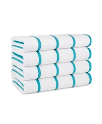 Arkwright Home Las Rayas Beach Towels (4 Pack), 30x60 in., Striped Color Options, 100% Soft Cotton