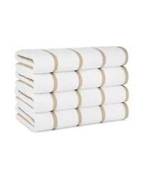 Arkwright Home Las Rayas Beach Towels (4 Pack), 30x60 in., Striped Color Options, 100% Soft Cotton