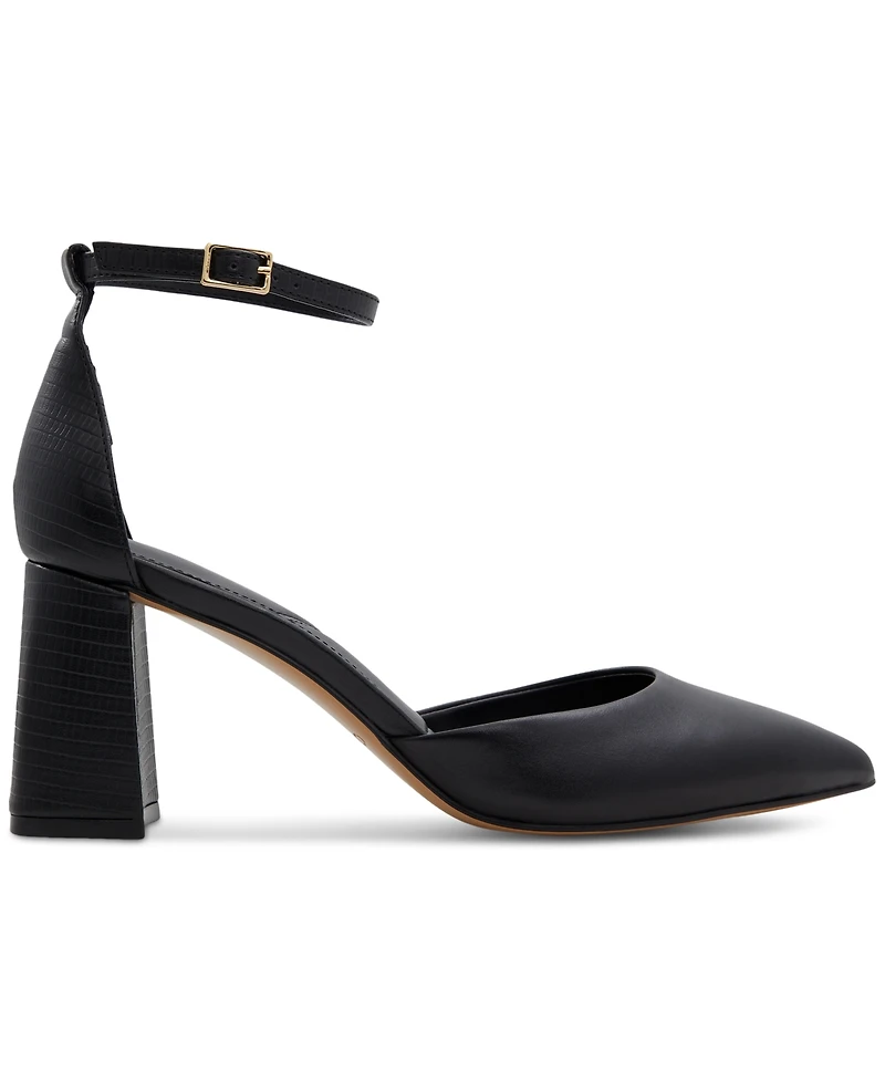 Aldo Women's Jan Pointed-Toe Ankle-Strap Block-Heel Pumps