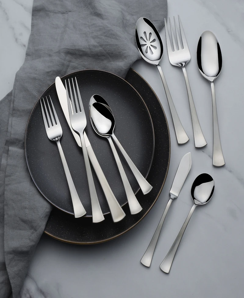 International Silver Fulton Satin 18.0 Stainless Steel 51 Piece Flatware Set, Service For 8