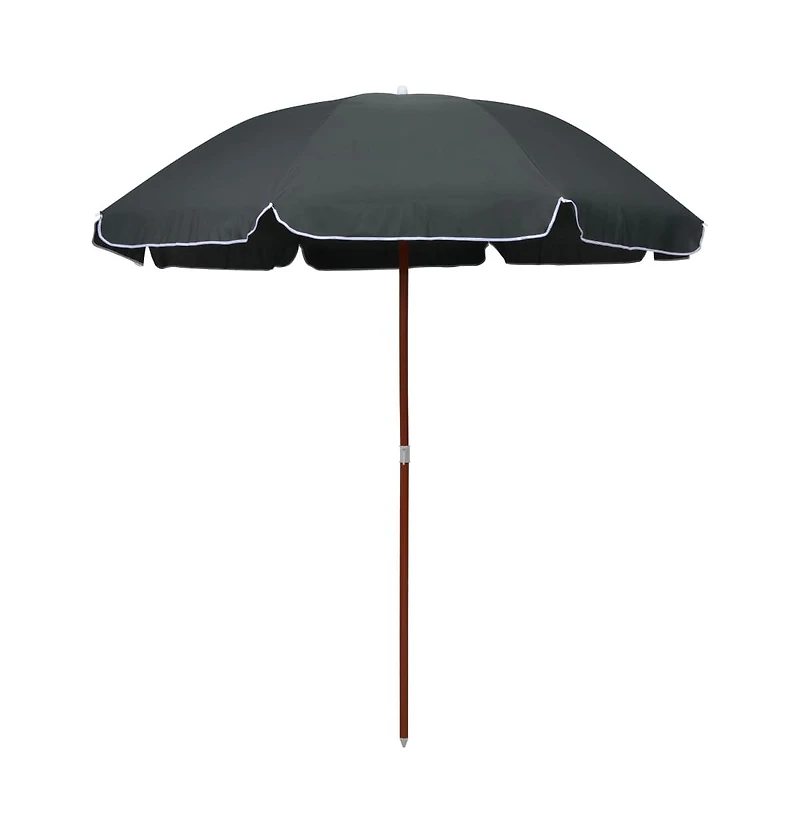 Garden Parasol with Steel Pole 94.5" Anthracite