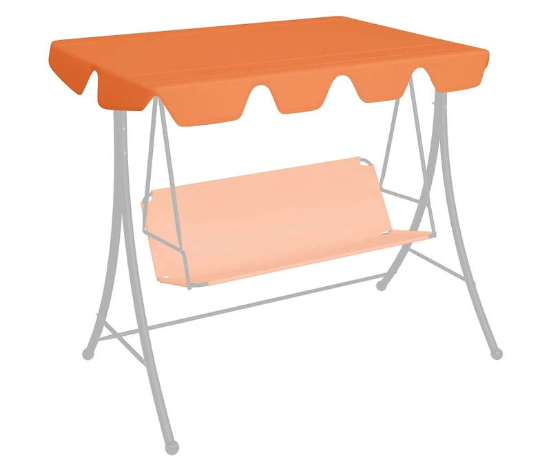 vidaXL Replacement Canopy for Garden Swing Orange 59.1"/51.2"x41.3"/27.6"