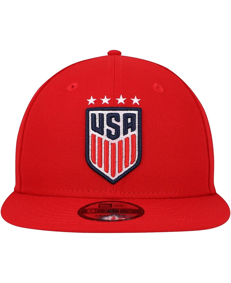 Men's New Era Red Uswnt Team Basic 9FIFTY Snapback Hat