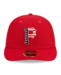 Men's New Era Red Pittsburgh Pirates 2023 Fourth of July Low Profile 59FIFTY Fitted Hat
