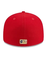 Men's New Era Red Miami Marlins 2023 Fourth of July Low Profile 59FIFTY Fitted Hat