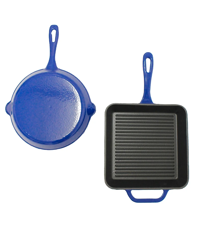 BergHOFF Neo 2pc Cast Iron 10" Fry and Grill Pan Cookware Set