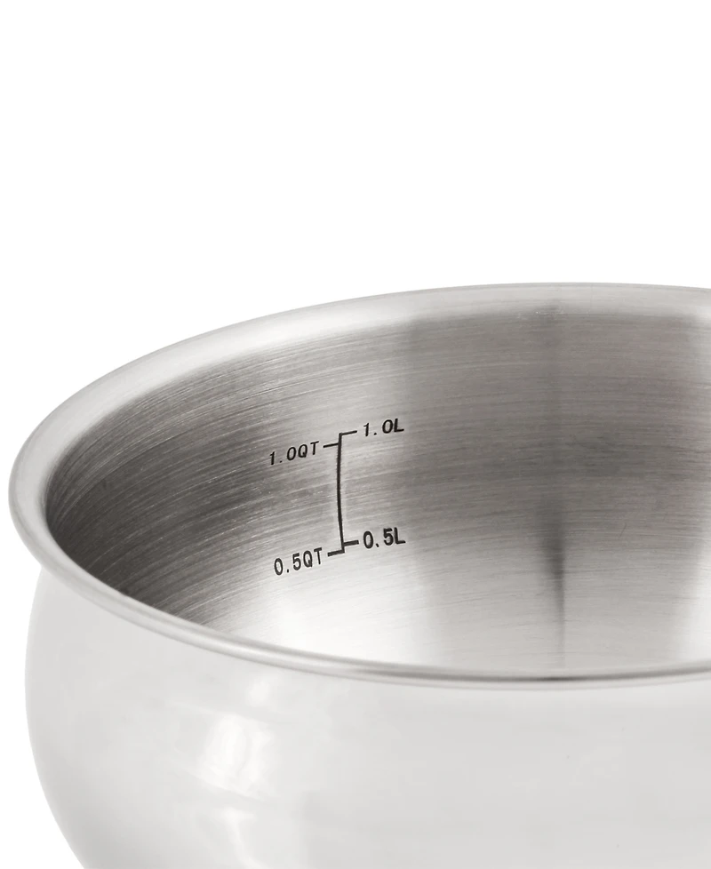 BergHOFF Belly Shape 18/10 Stainless Steel 6.25" Sauce Pan with Ss Lid, 1.5qt.