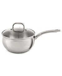 BergHOFF Belly 18/10 Stainless Steel 3.2 Quart Sauce Pan with Glass Lid