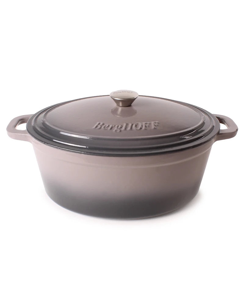 BergHOFF Neo 4pc Cast Iron Cookware Set, Grill Pan, Fry Pan & Oval Dutch Oven