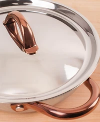BergHOFF Ouro Gold 5pc 18/10 Stainless Steel Starter Set, Ss Lids, Rose Gold Handles
