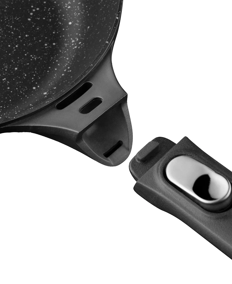 BergHOFF Gem 4Pc Nonstick Cast Aluminum Cookware Set, Fry pan, Grill Pan & Saute Pan