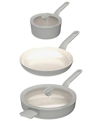 BergHOFF Leo Balance 5pc Nonstick Aluminum Cookware Set, Glass Lids