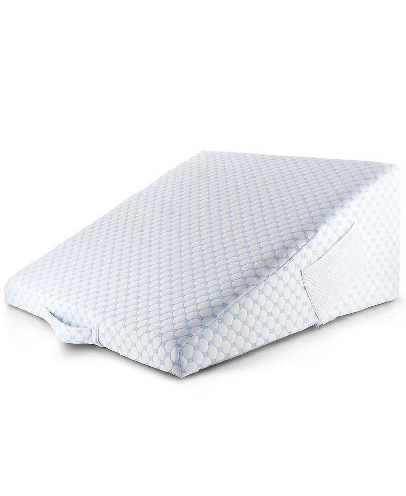 Nestl 12" Cooling Foam Wedge Pillow with Bolster Pillow