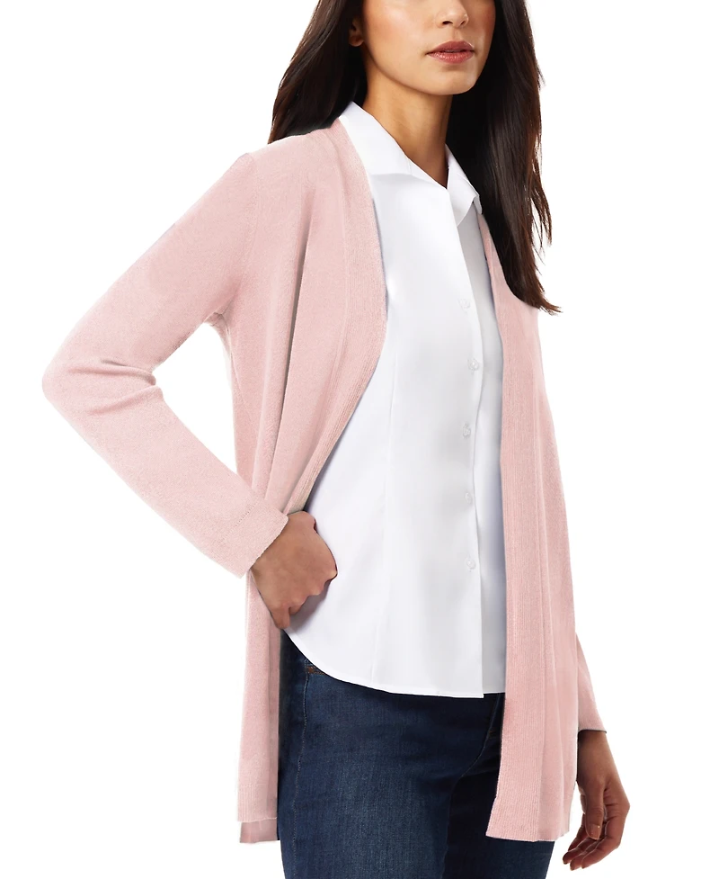 Jones New York Women's Relaxed V-Neck Open Cardigan