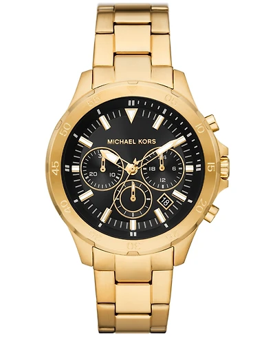 Michael Kors Men's Greyson Chronograph Gold-Tone Stainless Steel Watch 43mm