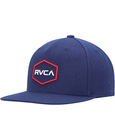 Men's Rvca Navy Commonwealth Snapback Hat