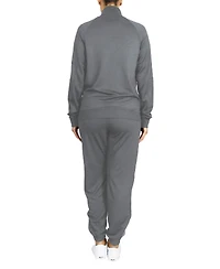 Galaxy By Harvic Women's Moisture Wicking Performance Active Track Jacket and Jogger Set