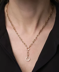 Wrapped in Love Diamond Circle 17" Lariat Necklace (1/2 ct. t.w.) in 14k Gold, Created for Macy's