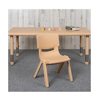 10 Pack Plastic Stackable School Chair With 10.5" Seat Height
