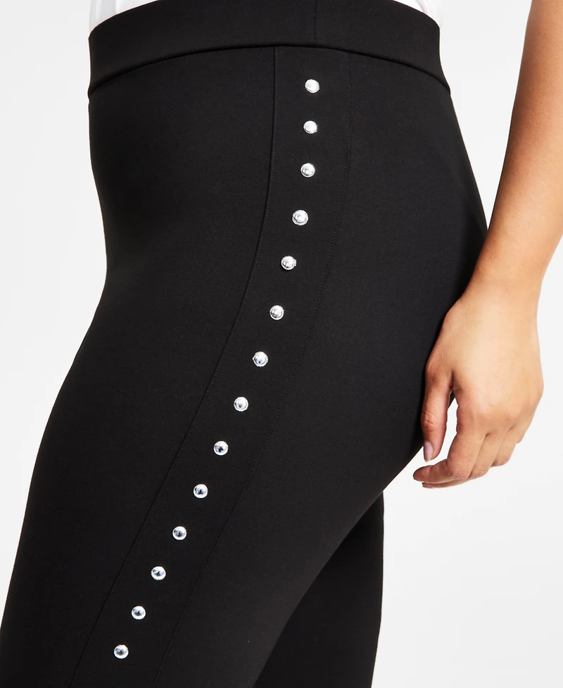 Bar Iii Plus Side-Studded Leggings, Created for Macy's