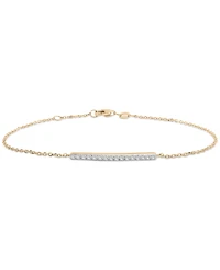 Wrapped Diamond Bar Bracelet (1/10 ct. t.w.) in 14k Gold, Created for Macy's